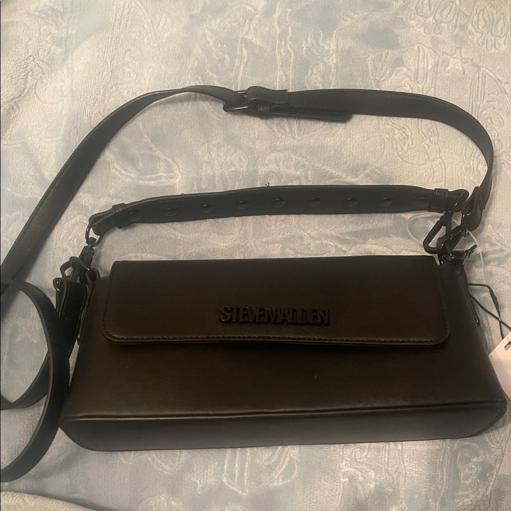 Steve Madden Black Leather Crossbody Bag